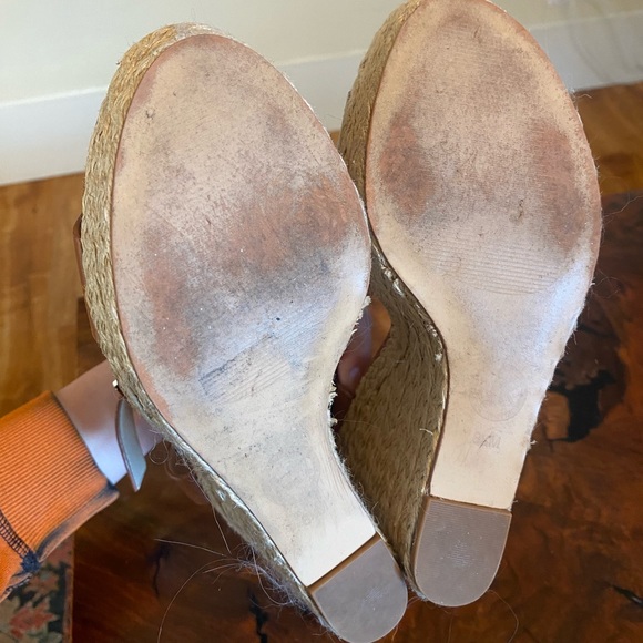 Michael Kors Giovanna Wedge Leather Sandal Platforms Size 10 - Picture 5 of 7